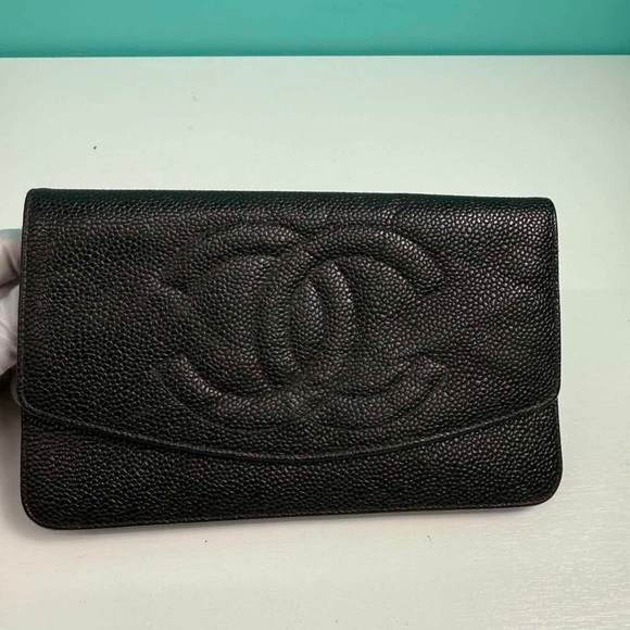 Chanel Textured Black Clutch - Picture 1 of 11